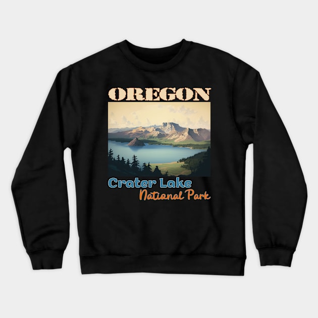 Crater Lake National Park Crewneck Sweatshirt by Schalag Dunay Artist